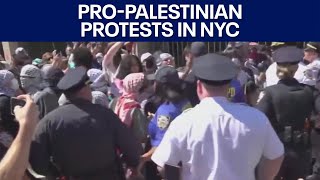 ProPalestinian protests in New York City  FOX 7 Austin [upl. by Othilie]