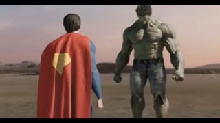 Epic Fight Match of Century Marvel vs DC Superman vs Hulk Part 1 Супермен против Халка Часть 1 [upl. by Rakabuba545]