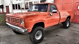 1974DodgeW200PickupV83604x4FleetsideLongbed [upl. by Secnirp]