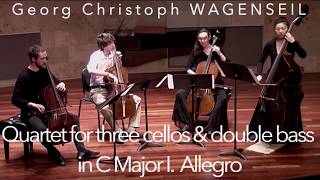 Georg Christoph Wagenseil Quartet for Low Strings three cellos and double bass in C major [upl. by Ellehcer]