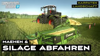 LS22  Karpatenlandschaft 60  Silage abfahren mit Follow Me mähen und Bestände checken [upl. by Enella]