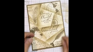 Retiform Stamping Technique with Stampin Up ® Beautiful World Stamp Set [upl. by Miyasawa]