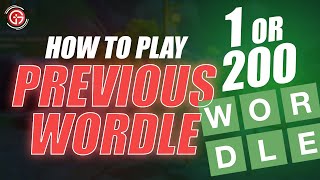 How To Play Previous Wordle Games Online Archive [upl. by Mordy]