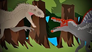 Indominus Rex vs Spinosaurus One Shall Rule [upl. by Anohr]