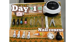 Full nail 💅 course for beginners day 1 apne ghar pr sikhe [upl. by Goeger608]