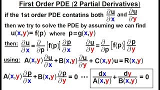 Math Partial Differential Eqn  Ch1 Introduction 20 of 42 1st Order PDE 2 Partial Deriv [upl. by Sears]