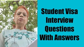 Student Visa Interview questions with answers for Germany [upl. by Retse258]