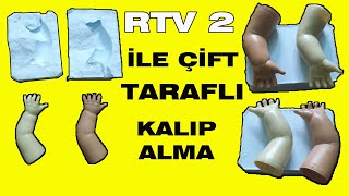 RTV 2 ile Çift Taraflı Kalıp Alma Poliüretan Dökümü [upl. by Yedok]