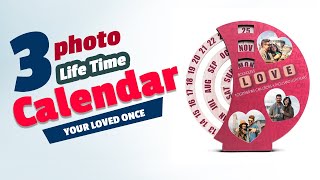 Musha  3 Photo Rotating Wooden Calendar Gift  Special Gift for Loved Ones [upl. by Amelina]