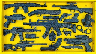 Menemukan dan Membersihkan AK47 Sniper rifle Nerf Shotgun Assault Rifle nerf gun Glock Pistol [upl. by Latini]