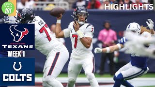 Houston Texans vs Indianapolis Colts Highlights 2024 Week 1 Game NFL Highlights [upl. by Bocock]