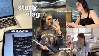 STUDY VLOG 📓🖇 finals season intense studying for exams assignments amp productive days in my life [upl. by Yclek]