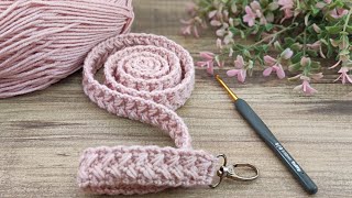 Çok kolay çanta sapı yapımı 🤗 Bag hanle Crochet [upl. by Arihk]