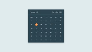 Calendar Flip Animation  Using HTML amp CSS  JS  2020 [upl. by Renard]