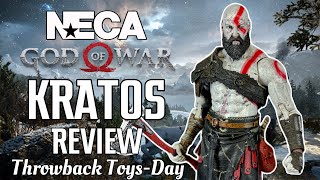 NECA Toys KRATOS God of War 2018 Action Figure Review  Throwback ToysDay [upl. by Leunad]