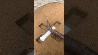 Creative mahjong white windmill Smelting Metal Handmade Production Process In Sand shorts [upl. by Llemor596]