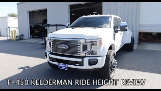 Ride Height KELDERMAN Air Suspension 2022 Ford F450 Platinum Reserve Edition REVIEW [upl. by Harbard]