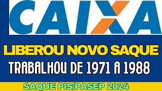 LIBERARAM SAQUE DO PISPASEP NA CAIXA ECONÔMICA PARA OS IDOSOS QUE TRABALHARAM ENTRE 1971 E 1988 [upl. by Queenie]