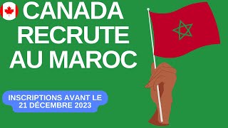 Canada embauche au Maroc  Trouvez du travail en février 2024 🇨🇦🇲🇦🤩 [upl. by Eblehs]