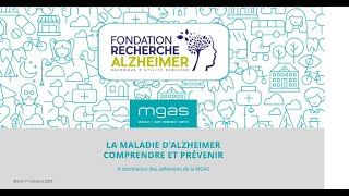 Webinaire MGAS  La maladie dAlzheimer comprendre et prévenir  2 octobre 2024 [upl. by Arlene]