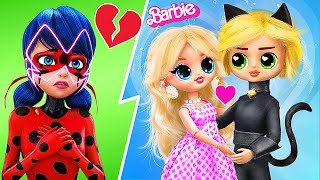 Cat Noir Story Ladybug or Barbie 30 LOL OMG DIYs [upl. by Nylkoorb]