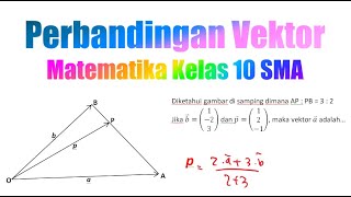 Perbandingan Garis Pada Vektor  Matematika Kelas 10 SMA [upl. by Johny]