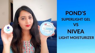 Ponds Super Light Gel Vs Nivea Soft Cream  Which is better   Must Watch  By hnbstation [upl. by Ahsait]