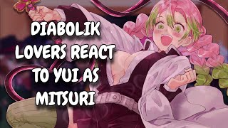 Diabolik Lovers React To Yui As Mitsuri  KNY  Gacha React [upl. by Namyw]