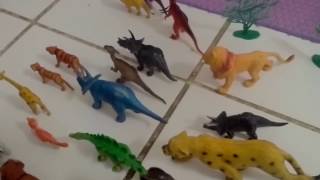 Mainan Binatang  Hewan  Dinosaurus Jerapah Macan Harimau Badak Singa dkk [upl. by Denie]