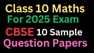 Class 10 Maths Sample Paper 202425 Standard  Class 10 Maths  NCERT  G Solvers [upl. by Federico]