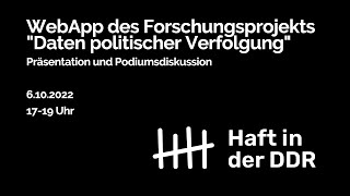 WebApp des Forschungsprojekts quotDaten politischer Verfolgungquot [upl. by Wylie]