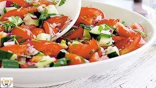 Tomato cucumber and coriander salad [upl. by Allertse845]