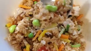 Review Ajinomoto Yakitori Chicken With Japanese Style Fried Rice COSTCO [upl. by Garlinda724]