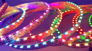 SK6812 020 Individually addressable Sideemitting LED Strips  120LEDsm [upl. by Ellenahs]