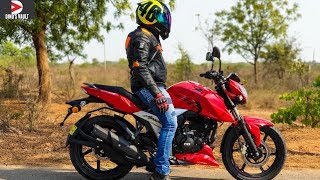 Apache RTR 160 4V ABS Review Top Speed Braking Test MotoVlog BikesDinos [upl. by Alexi]