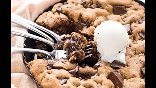 NoButter Toasted Pecan Chocolate Chip Cookie Tart  Truffles and Trends [upl. by Glogau187]