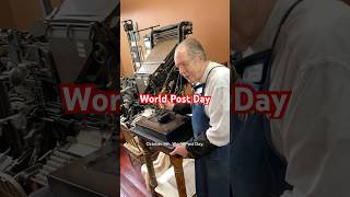 Print making for the anniversary of the creation of the Universal Postal Union October 9 1874 [upl. by Jeff920]