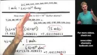 Converting Between Moles Atoms and Molecules [upl. by Erdnad]