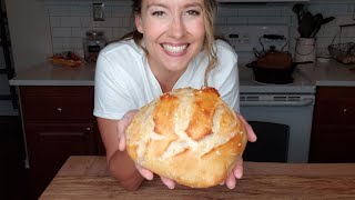 Homemade Bread for Beginners EASY Recipe in 5 Minutes of Hands On Time a Day [upl. by Tnahs]