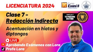 Clase 7  Acentuación en Hiatos y Diptongos  Curso Gratis EXANI II  2024  REDACCIÓN  BUAP 2024 [upl. by Prady358]