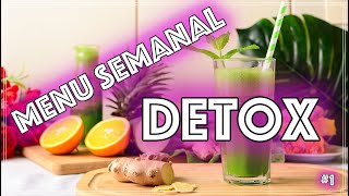 Plan Semanal de Comidas Detox Recetas de Desayuno Comida y Cena [upl. by Aiekahs]