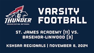 Varsity Football Regional 11 St James Academy at 3 BasehorLinwood [upl. by Assilav]