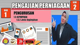 PENGAJIAN PERNIAGAAN SEM 2 BAB 1 KEPIMPINAN JENIS KEPIMPINAN [upl. by Yboj845]