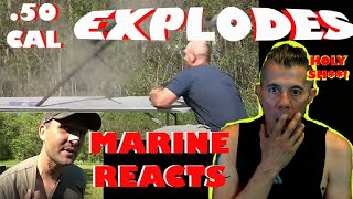 50 Cal EXPLODES OMG  Marine Reacts  quotMy 50 Cal Explodedquot by KentuckyBallistics [upl. by Nilde]