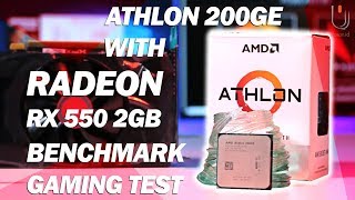 AMD Athlon 200GE  Radeon RX 550 2GB  Test Gaming amp Benchmark [upl. by Nrol]