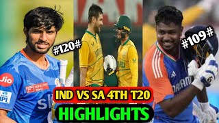 ind vs sa 4th Highlights  ind vs sa 4th Highlights today  ind vs sa today highlights [upl. by Ahsias]