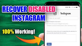 How to Recover DISABLED Instagram Account 2024 [upl. by Ally]