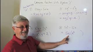 Factorising 03 Common Factors Really Good Simple but Tricky Cases Good test revision [upl. by Irak670]