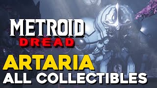 Metroid Dread Artaria All Collectible Locations 100 Items All Missile Tanks Energy Tanks [upl. by Atsirk477]