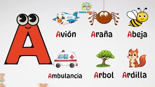 Abecedario ABC aprendizaje de las letras y vocabulario en Español para preescolar [upl. by Eidlog]